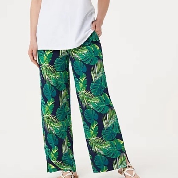 D & Co. Beach Pants - D & Co Beach, Gorgeous  & Vibrant,Wide Leg, Pull-On w/Plenty of Stretch, XS